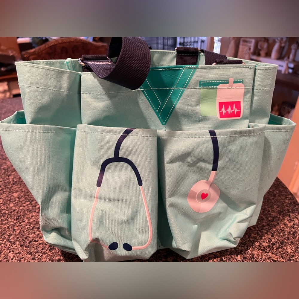 Small mint green Medical Tote Bag